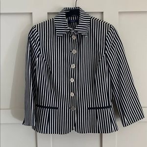 Black and white stripe blazer